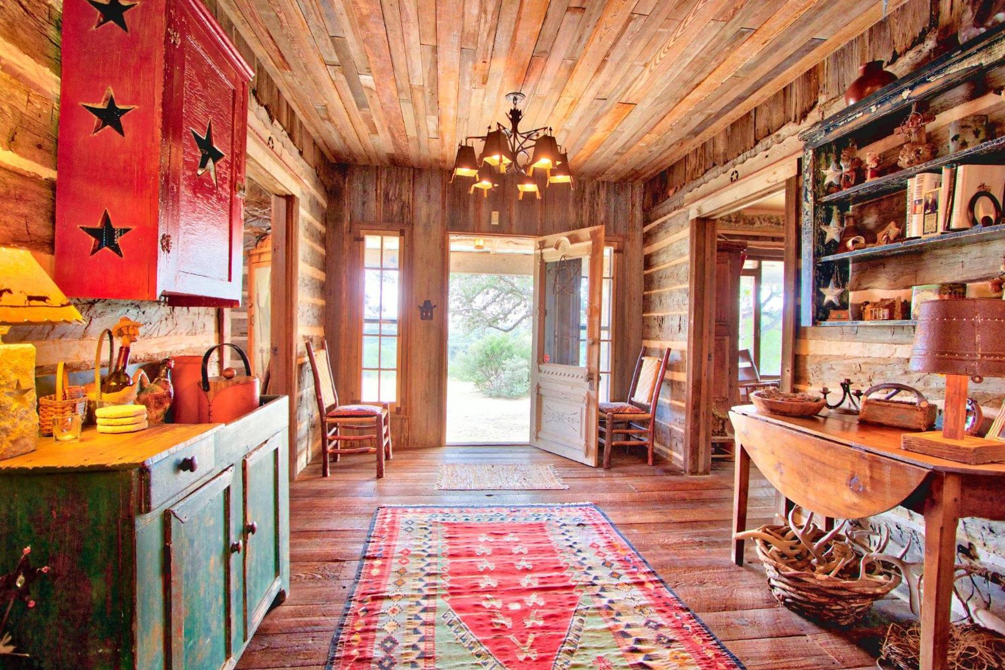 Log Cabin At Old Glory Ranch Wimberley Buitenkant foto